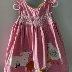Mini Boden Pink Dress with Animal Print 2T-3T